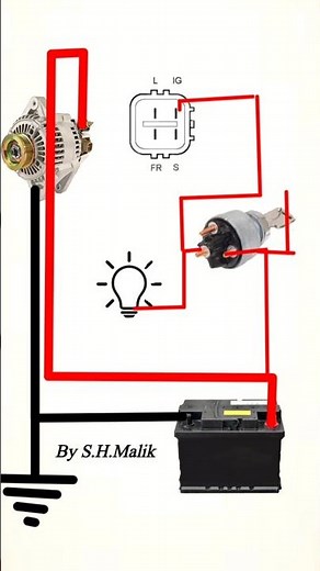 How to wire 4 pin alternator #toyota #automobile