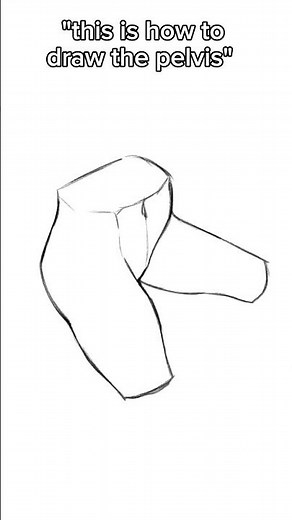 Try this method to draw the pelvis #art #anatomy #drawing #artwork #tutorial