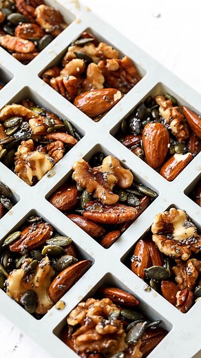 Nadia Al-Khaffaf on Instagram: "Crunchy, nutty and so satisfying! Oh, and they’re good for you 😍 Comment ‘crunchy’ and I’ll DM you the recipe, or click the link in my bio xx #healthysnack #easyrecipe #healthyrecipes #nuts #dairyfree #vegan #glutenfree #healthyfood #goodforyou"