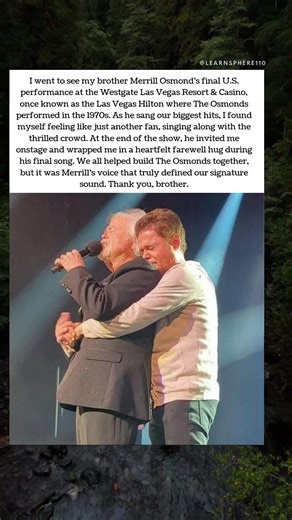 A Heartfelt Farewell to Merrill Osmond 🎤❤️