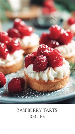 Soft Life Raspberry Tarts Recipe #shorts #delicious #redandwhite