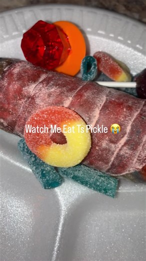 Finished 😭 #fyp #pickles #asmr #eating #candiedfruits | eating fruit