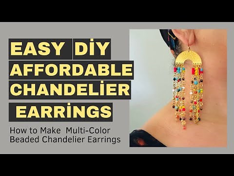 How to Make Gorgeous Multi-Color Beaded Chandelier Earrings—DIY Tutorial