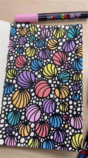 Repetitive Pattern Play with Dylusions + Posca Markers