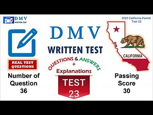 California DMV Written Test with Explanations#23