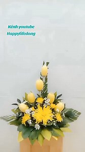 208#Cách cắm hoa cúc đơn giản | Happylife Dong