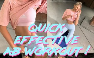 【Elsa Hosk】超模示范腹肌训练 全方位刺激核心｜Quick Effective Ab Workout