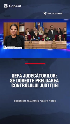 Se încearcă acapararea justiției pentru perpetuarea puterii! Este dezvăluirea cutremurătoare a șefei Curții de Apel București prin care dezvăluie că în culise s-a aplicat un plan foarte bine pus la punct. Liana Arsenie susține că sistemul judiciar este condus prin teroare. Mai mult, aceasta spulberă documentarul Recorder și susține că nu i s-a cerut niciodată un interviu cu privire la toate acuzațiile ce s-au adus în material.