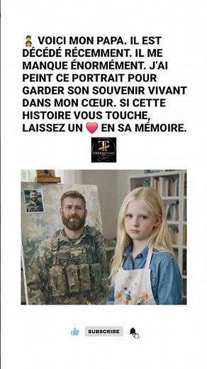 Elle rend hommage à son papa avec un portrait bouleversant… ❤️🥹 #shorts#Emotion #Famille
