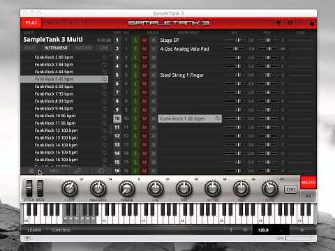 SampleTank 3 Tutorial 2 - The PLAY Page: Instruments and Multis