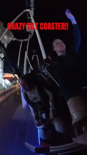 Would You Ride this CRAZY Tilting Coaster? #rollercoaster #themepark #circuitbreaker #insane #pov