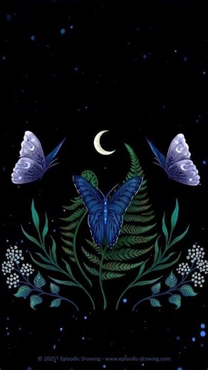 Episodic Drawing: Blue Morpho Butterfly