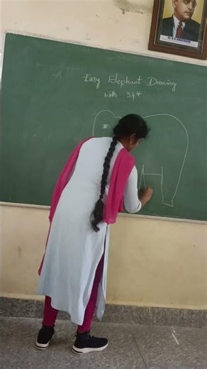 "Simple elephant sketch for beginners 🐘”#art#ytubeshorts#sketchart #elephant#drawwithme#kidsactivity