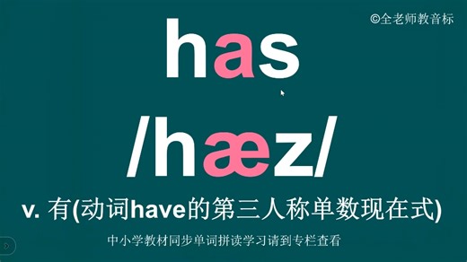 has音标拼读方法讲解
