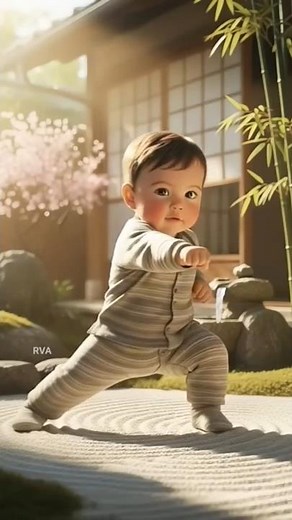 Baby Karate Moves | Cutest Little Martial Artist Ever! 🥋✨ #aianimation #baby