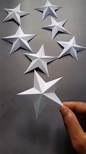 DIY Paper Star ✨ | Easy 3D Star Craft 😍 #paperstars #papercraft