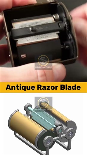 Antique Razor Blade Mechanical Design#Engineering #Mechanical #HowItWorks #TechEducation #Mechanics