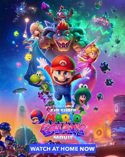 Watch at Home today. Join Mario, Luigi and all your favorite heroes of The Super Mario Galaxy Movie, now with exclusive behind-the-scenes bonus features https://t.co/jc1e3FZFOE