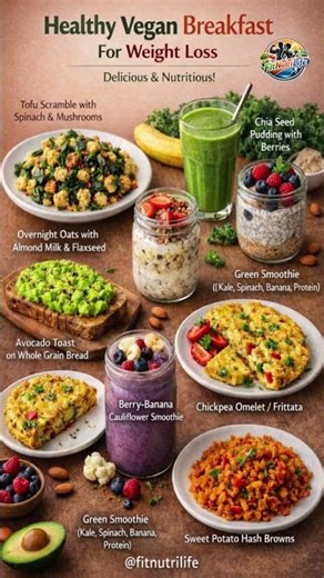 9 Healthy Vegan Breakfast Ideas for Weight Loss 🥑 | High Protein Fat Burning Breakfast