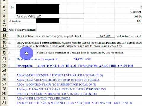 Construction Change Order Tutorial. How to read and understand Change Orders.