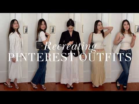 Recreating spring Pinterest outfits using only basics :)