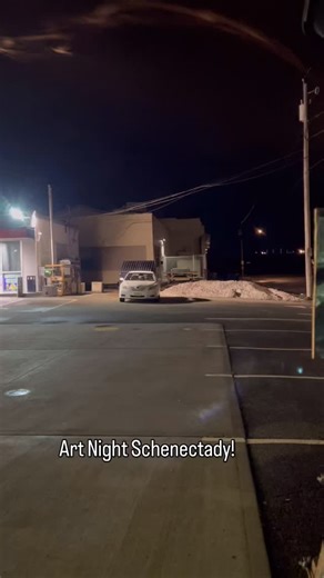 It’s Art night in Schenectady, on my way, this lonely gas station attendant’s car caught my eye. | Matt Chinian