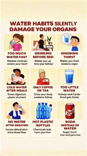 Water Habits Silently Damage your Organs #healthylifestyle #health