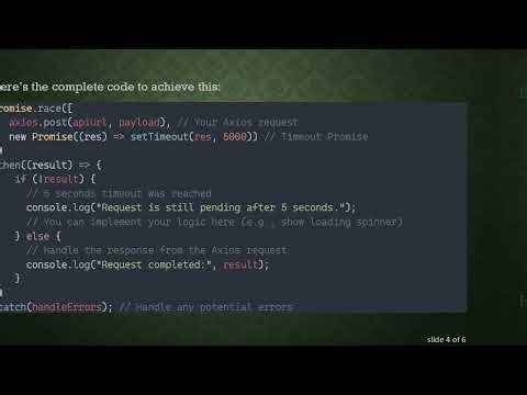 Check Axios Requests: Is Your Status Pending After 5 Seconds?