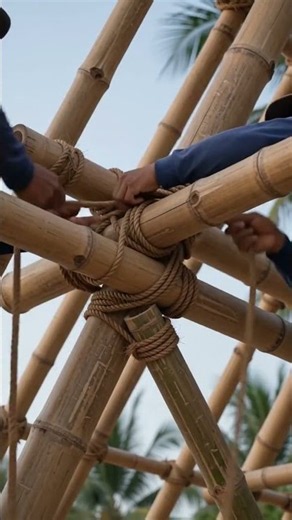 A-Frame Bamboo Restaurant Built from the Ground Up!