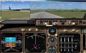 微软模拟飞行10 FSX 波音747白云机场降落