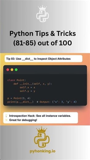 Python tips and tricks 81-85