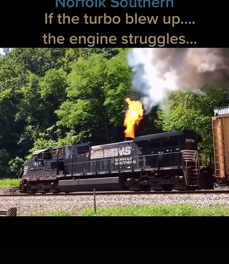 #diesellocomotive #engineproblems #dieselpower #trainspotting #train #turboblow #turbodamage #diesel