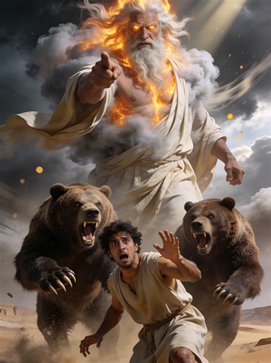 God Sends Wild Bears to Challenge Young Men in History