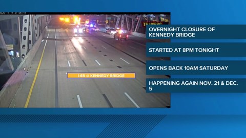 Kennedy Bridge closes overnight for expansion joint repairs