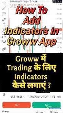 How to add technical indicators to Groww App? How to add indicators to Groww #shorts