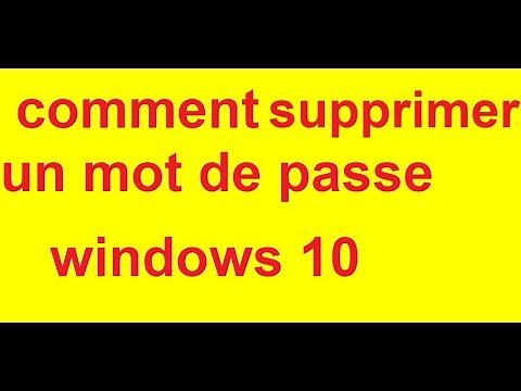 comment supprimer un mot de passe Windows 10