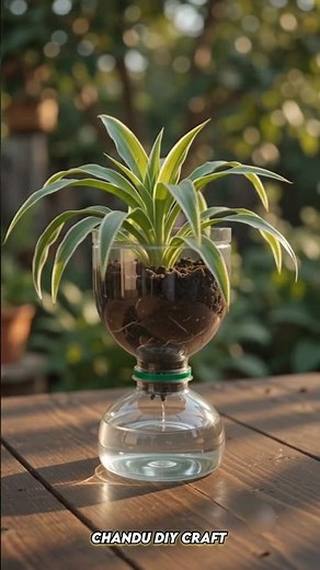How to Make a Self-Watering Planter from a Plastic Bottle | DIY#diycraft #jugaad #diy #viral #shorts