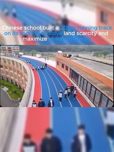 This Is How China Built a Running Track on a School Rooftop to Save Space 🤯🏫