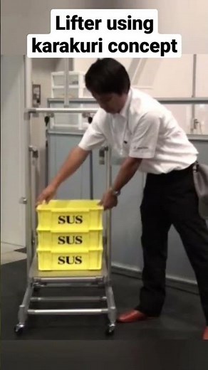 Lifter using karakuri concept #karakuri #kaizen #lifter