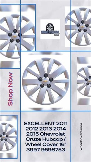 EXCELLENT 2011 2012 2013 2014 2015 Chevrolet Cruze Hubcap / Wheel Cover 16" 3997 9598753