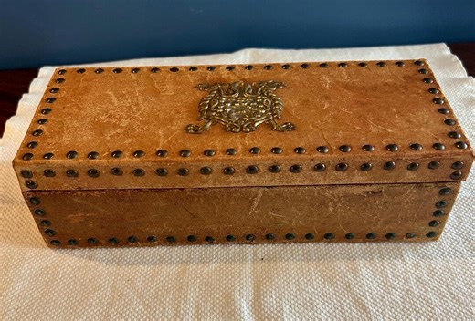 Vintage Rectangular Leather-like Pen and Ink Box - Etsy