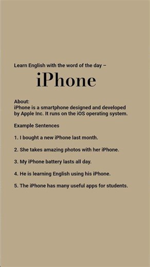Learn English | IPhone| Word of the Day|