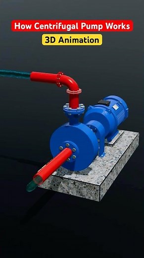 how centrifugal pump works 3d animation #shorts #physics #3danimation