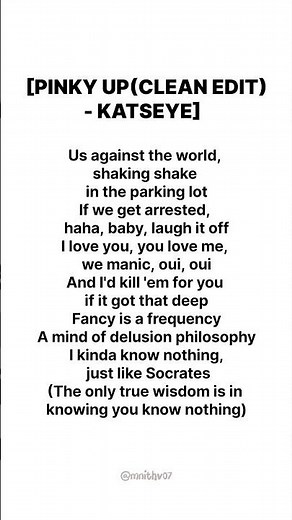 pinky up katseye clean edit lyrics #katseye #song #trending #shorts #lyrics