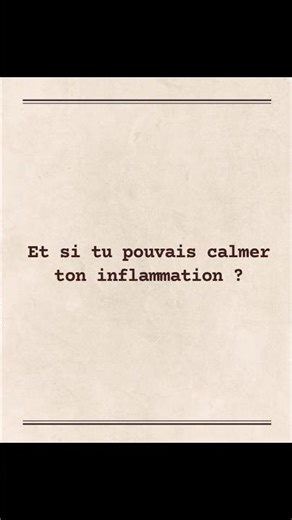 Peut-on calmer une inflammation autrement ?