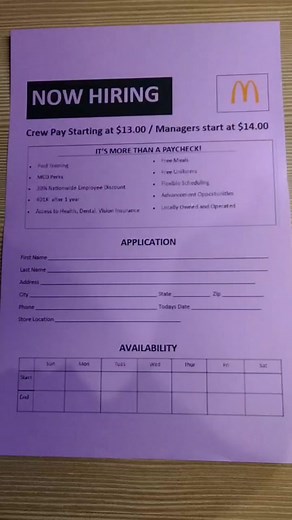 The job application at McDonald's has become rather simplified. #princetonillinois.