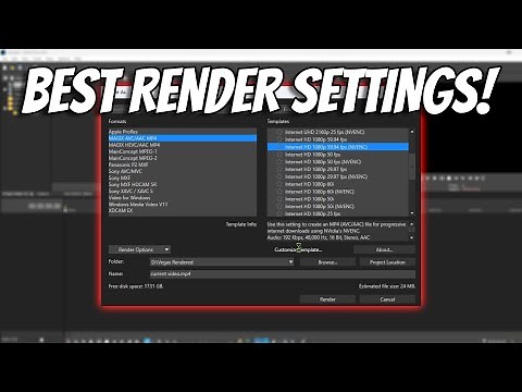 Best VEGAS Pro 18 Render Settings For YouTube 1080p (NVIDIA Graphics Card GPU Rendering)