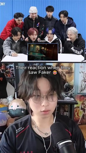 Stray Kids being fanboys of Faker 😂❤️ | Billy Han Anime