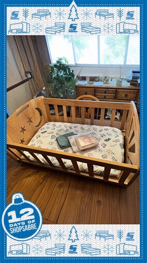 Continuing our 12 Days of ShopSabre we have this wooden bassinet crafted by @cedarcreekwoodworks for their grandson. #shopsabre #happyholidays #woodworking #cncrouter #holidayprojects | ShopSabre CNC