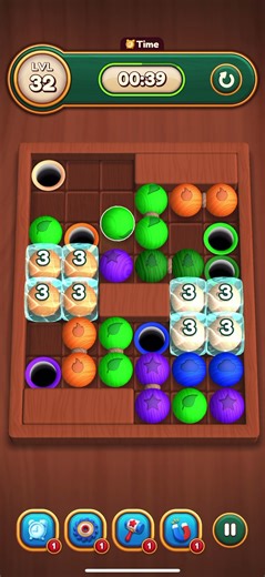 Rolling in Holes Level 32 Walkthrough